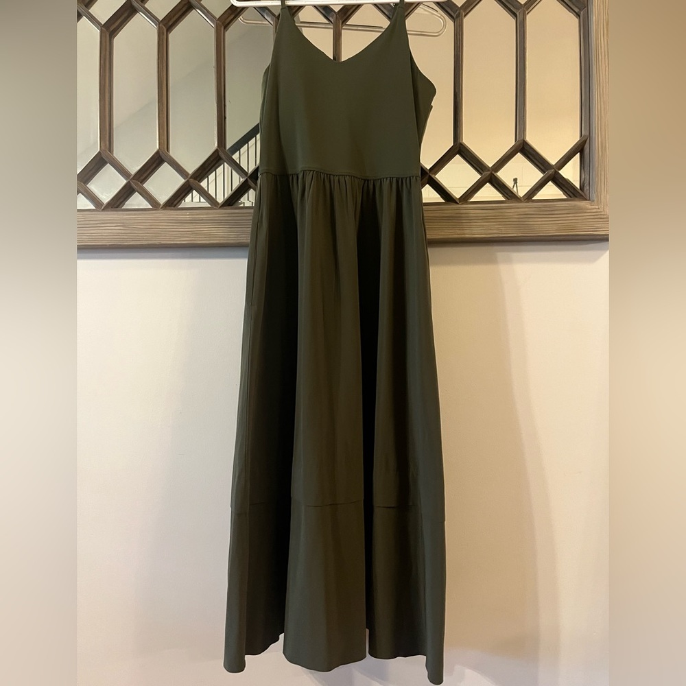 Athleta XS Olive Green Maxi Dress